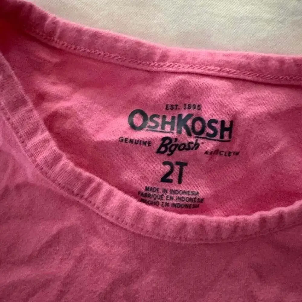 OshKosh B'gosh Pink Ruffle Peplum T-Shirt Size 2T